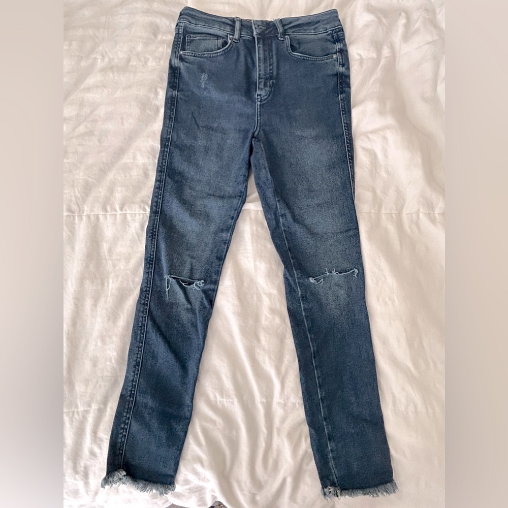 We The Free High-Rise Distressed Skinny Jeans - sz 29